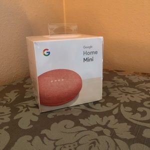 NWT Google Home Mini Coral Red